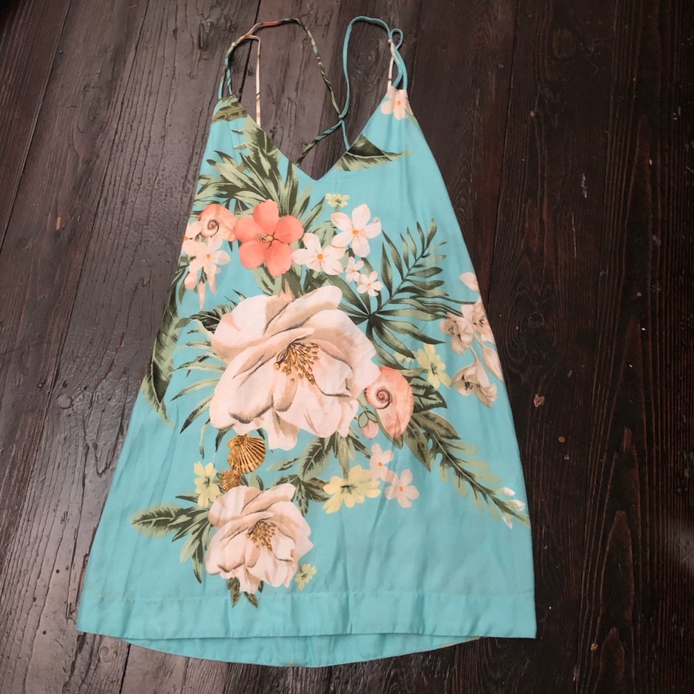 FARM Rio - Floral Open Back Flattering Mini Dress